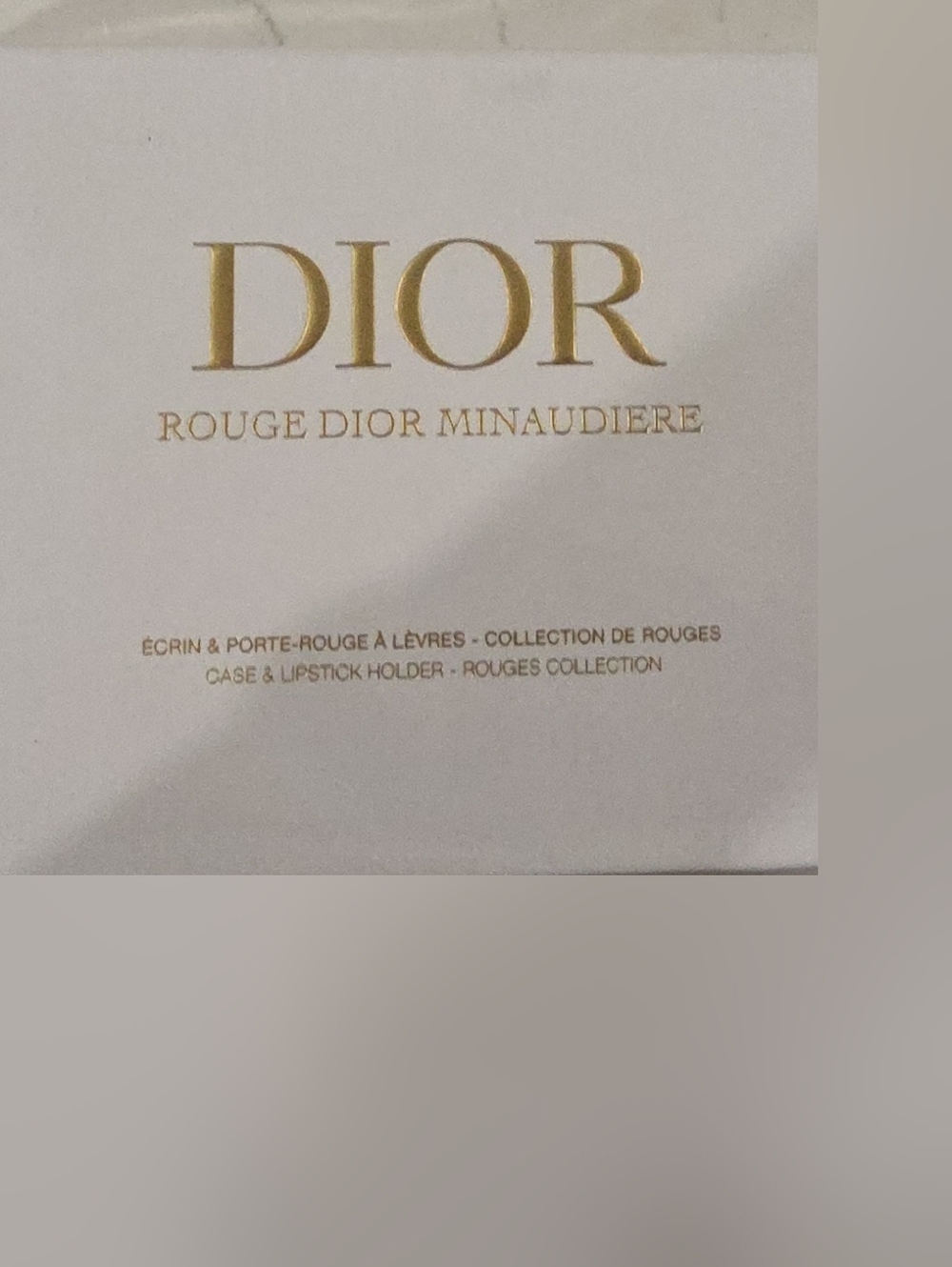 Dior White Box with Gold Logo
